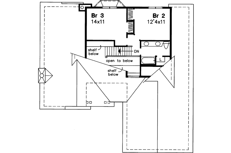 Dream House Plan - Floor Plan - Upper Floor for Traditional House Plan #320-646 - 3 bed, 2.5 bath