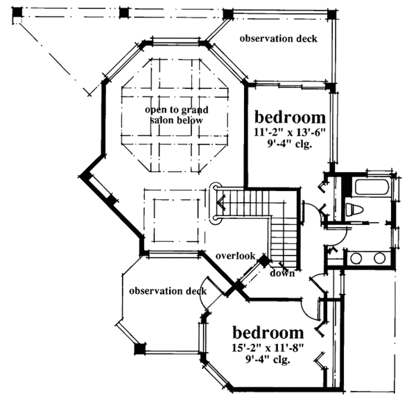 House Plan Design - Mediterranean Floor Plan - Upper Floor Plan #930-50