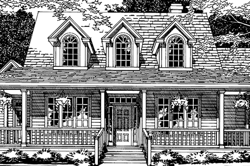 House Blueprint - Country Exterior - Front Elevation Plan #472-361