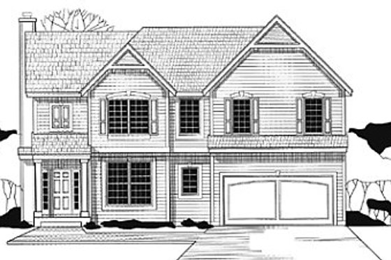 Exterior - Front Elevation for Traditional House Plan #67-183 - 4 bed, 3 bath