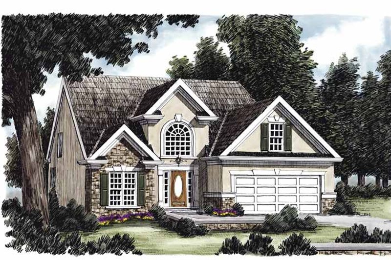 Architectural House Design - Country Exterior - Front Elevation Plan #927-56