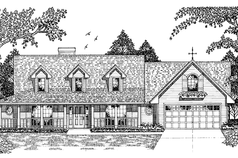 Home Plan - Country Exterior - Front Elevation Plan #42-426
