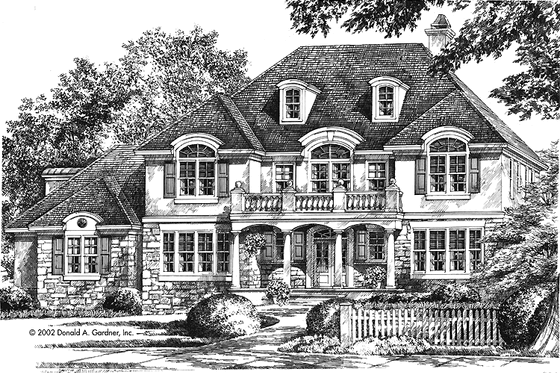 Exterior - Front Elevation 3 for Country House Plan #929-678 - 5 bed, 4.5 bath