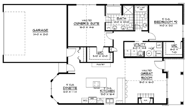 House Design - European Floor Plan - Main Floor Plan #51-600