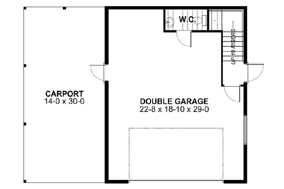 Floor Plan - Lower Floor for Traditional House Plan #126-164 - 1 bed, 1 bath