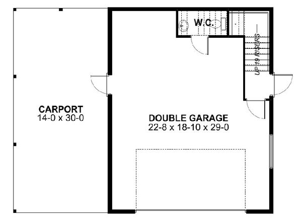 Traditional Floor Plan - Lower Floor Plan #126-164
