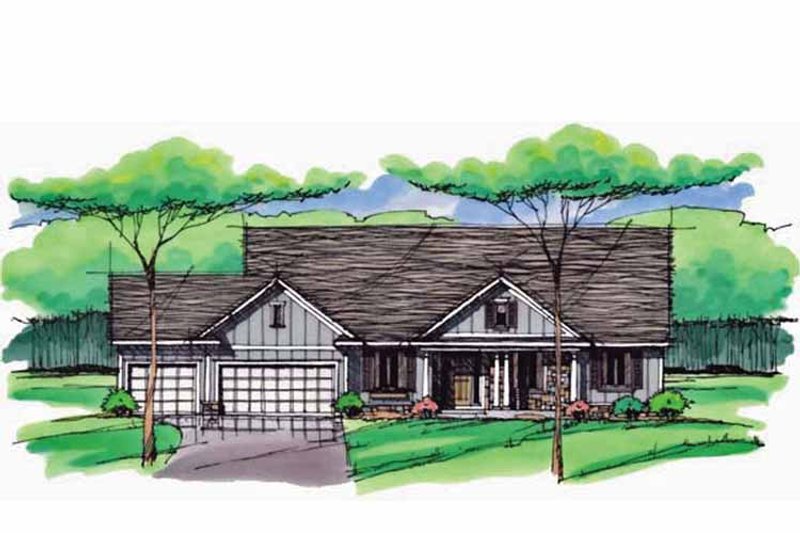 Dream House Plan - Exterior - Front Elevation 3 for European House Plan #51-991 - 5 bed, 3 bath
