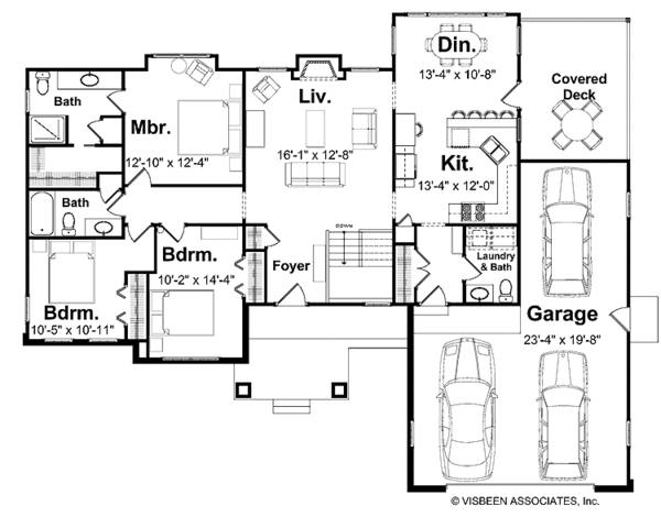 Craftsman Floor Plan - Main Floor Plan #928-146