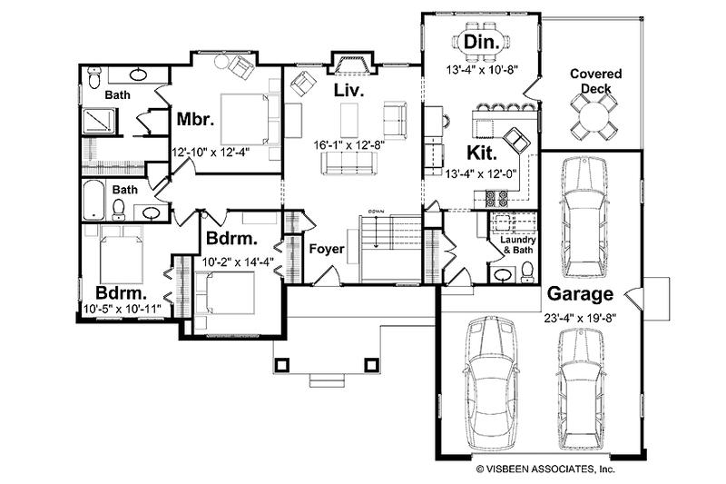 House Design - Floor Plan - Main Floor for Craftsman House Plan #928-146 - 5 bed, 3.5 bath
