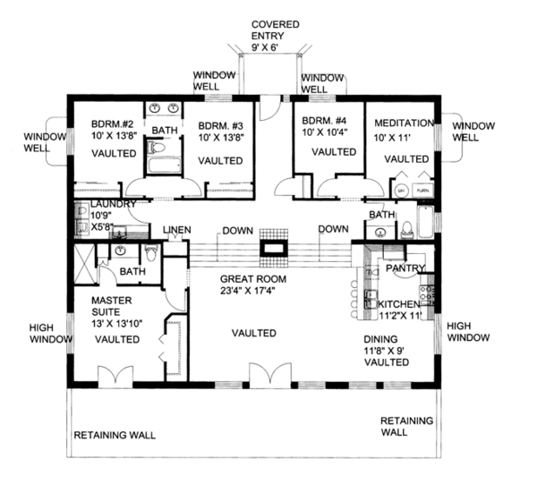 House Plan Design - Contemporary Floor Plan - Main Floor Plan #117-863