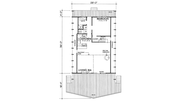 Architectural House Design - Prairie Floor Plan - Main Floor Plan #320-1035