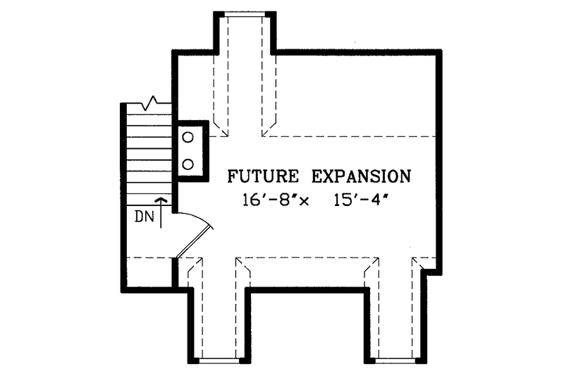Architectural House Design - Floor Plan - Other Floor 1 for Country House Plan #314-231 - 3 bed, 2 bath