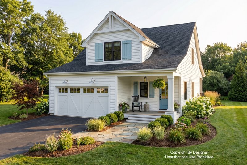 Farmhouse Style House Plan - 3 Beds 3.5 Baths 1995 Sq/Ft Plan #51-1285 Exterior