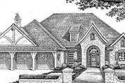 Tudor Style House Plan - 4 Beds 3 Baths 2483 Sq/Ft Plan #310-534 