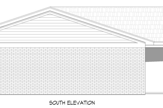 Exterior - Other Elevation 1 for Country House Plan #932-1306, 1 bath