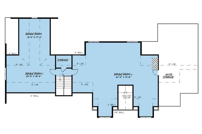House Plan Design - Floor Plan - Other Floor for Craftsman House Plan #17-3407 - 4 bed, 3.5 bath