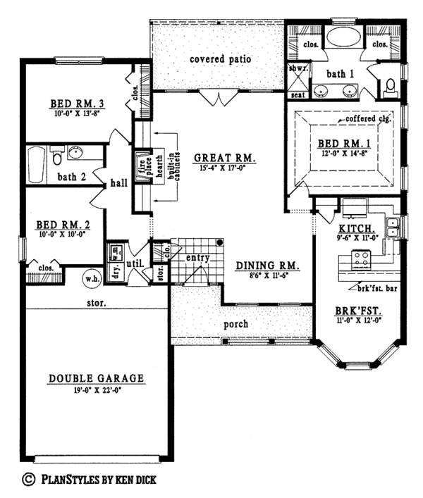 House Plan Design - European Floor Plan - Main Floor Plan #42-451