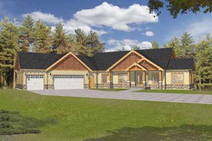 House Blueprint - Craftsman Exterior - Front Elevation Plan #1037-18