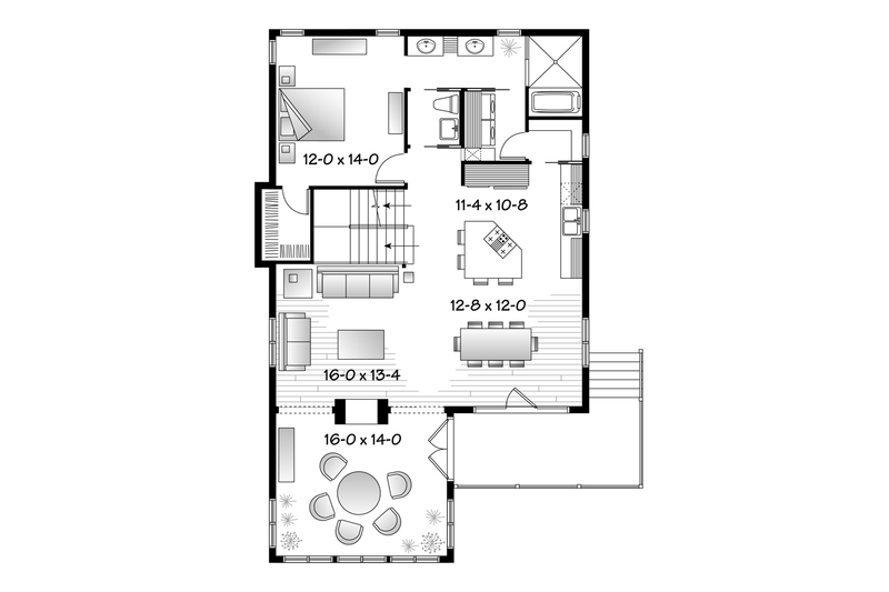 Home Plan - Floor Plan - Main Floor for Country House Plan #23-2495 - 4 bed, 3.5 bath