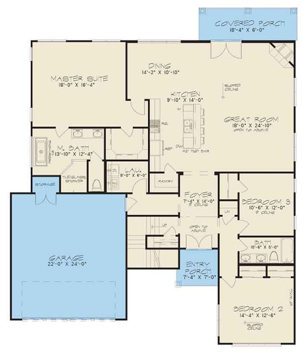House Plan Design - Contemporary Floor Plan - Main Floor Plan #17-3393
