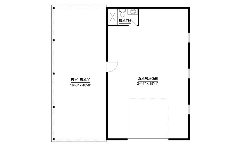 Dream House Plan - Floor Plan - Main Floor for Country House Plan #1064-56, 1 bath