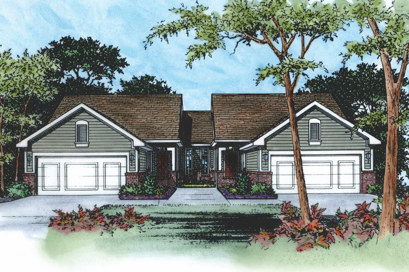 House Blueprint - Traditional Exterior - Front Elevation Plan #20-394