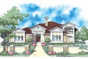 Mediterranean Style House Plan - 4 Beds 3.5 Baths 4163 Sq/Ft Plan #930-336 