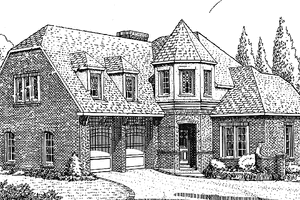 European Exterior - Front Elevation Plan #410-3576