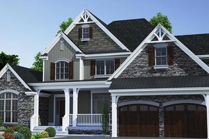 Traditional Exterior - Front Elevation Plan #17-3424