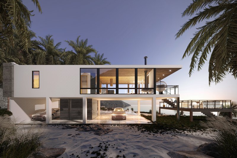 Dream House Plan - Exterior - Rear Elevation for Modern House Plan #1066-301 - 1 bed, 1.5 bath