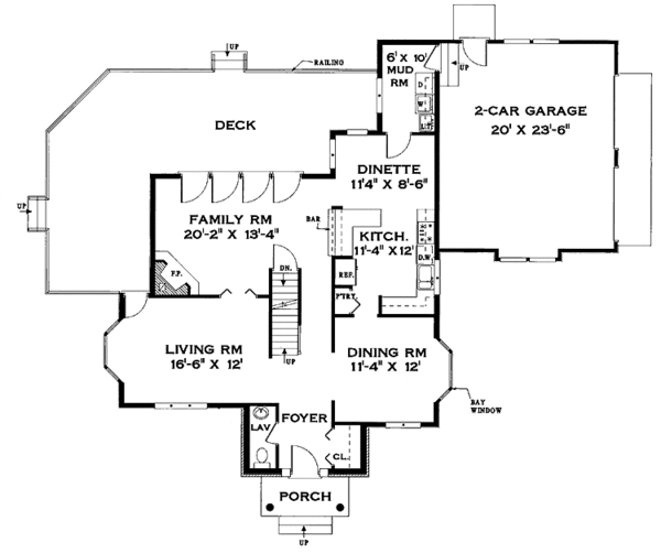 Home Plan - Contemporary Floor Plan - Main Floor Plan #456-71