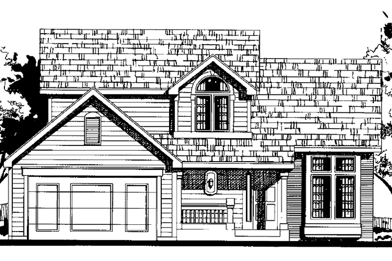 Home Plan - Exterior - Front Elevation 3 for Country House Plan #300-106 - 3 bed, 2.5 bath
