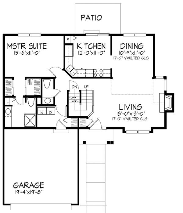 House Plan Design - Traditional Floor Plan - Main Floor Plan #320-754