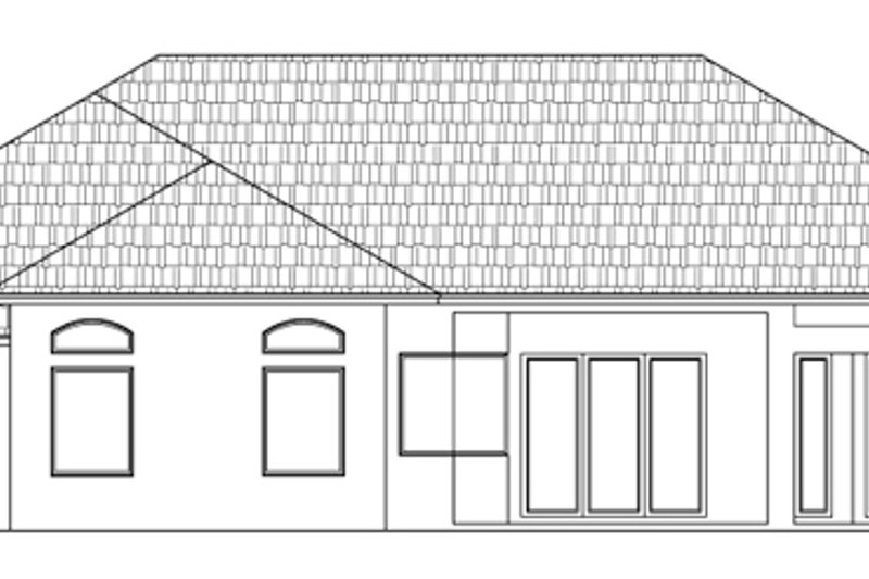 Architectural House Design - Exterior - Rear Elevation for Mediterranean House Plan #999-142 - 3 bed, 3 bath