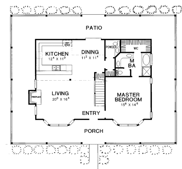 Architectural House Design - Country Floor Plan - Main Floor Plan #472-143