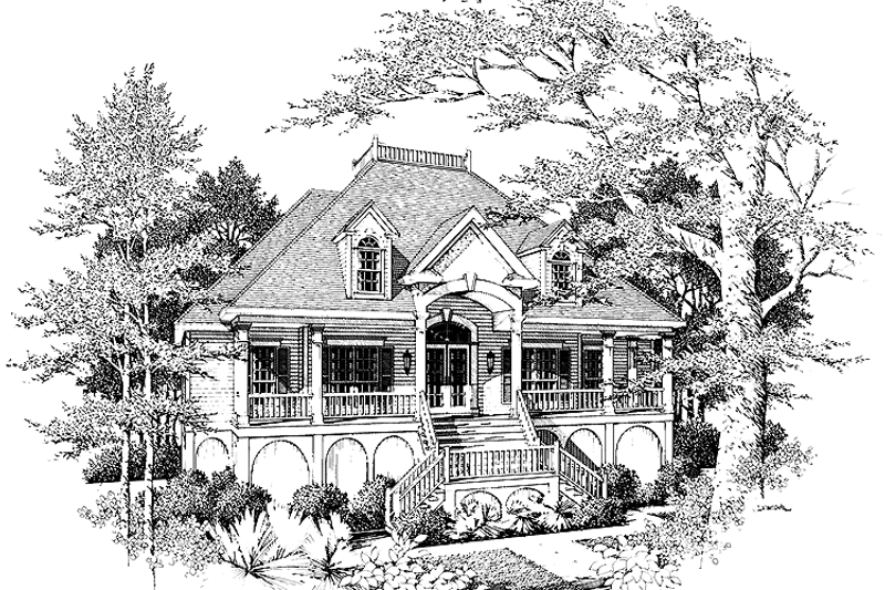 Dream House Plan - Exterior - Front Elevation 3 for Country House Plan #37-253 - 4 bed, 3 bath