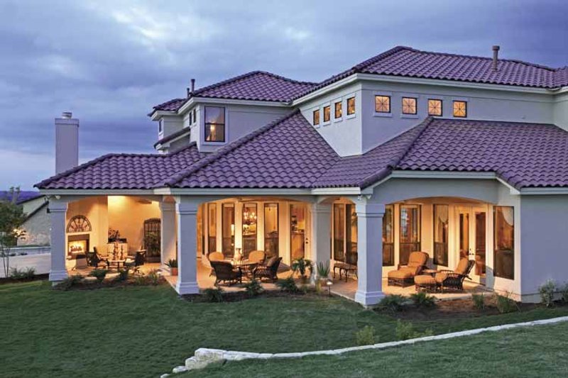 Dream House Plan - Exterior - Rear Elevation for Mediterranean House Plan #952-196 - 4 bed, 4.5 bath