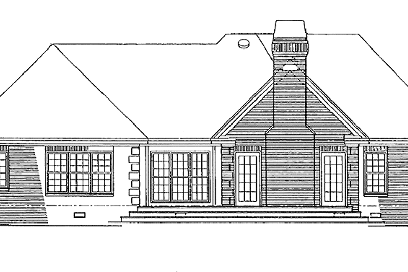 Home Plan - Exterior - Rear Elevation for Ranch House Plan #929-170 - 3 bed, 2 bath