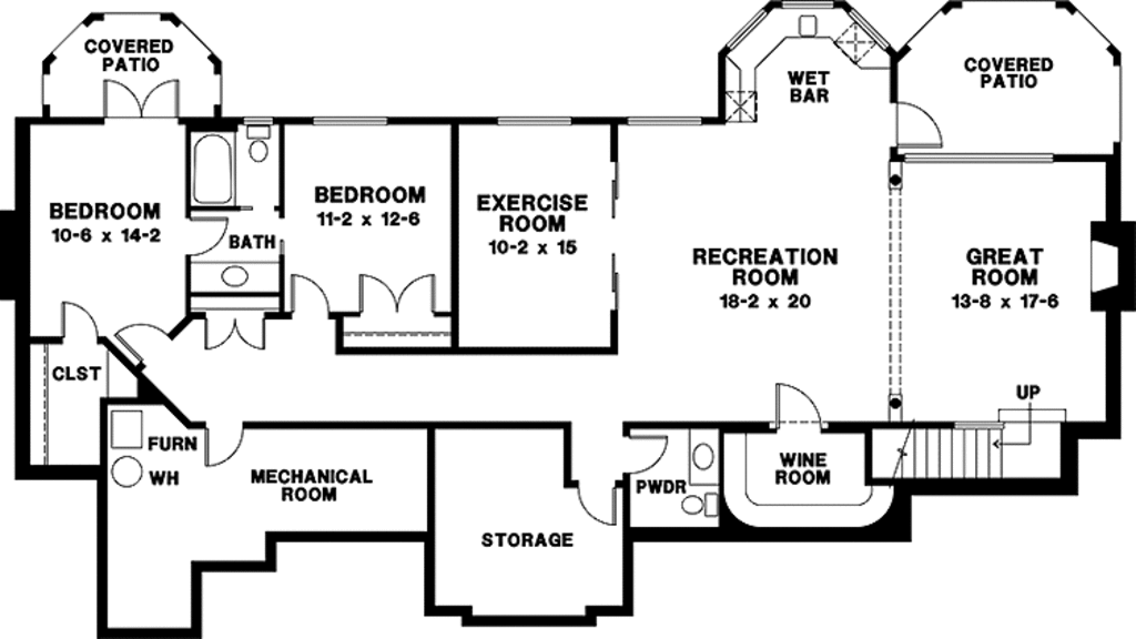 european style house plan - 8 beds 3 baths 7620 sq/ft plan #966-81