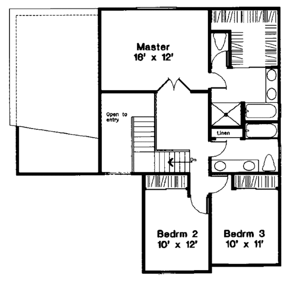 Dream House Plan - Country Floor Plan - Upper Floor Plan #300-131