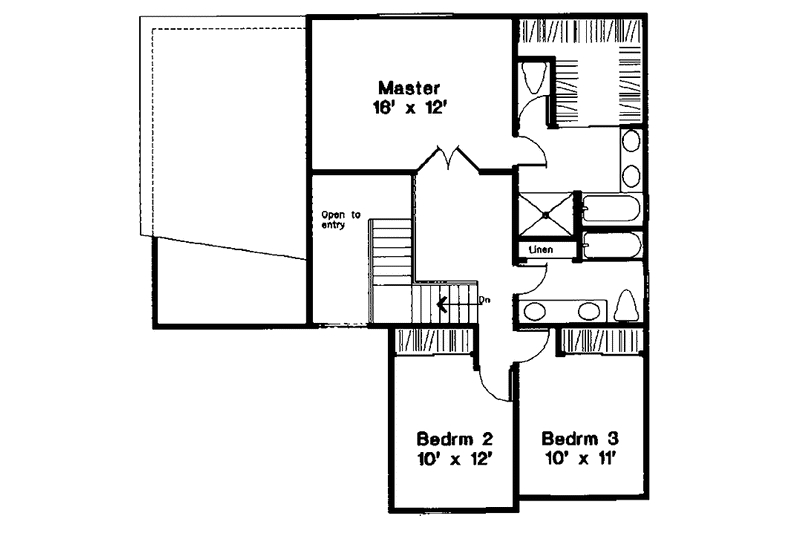 Home Plan - Floor Plan - Upper Floor for Country House Plan #300-131 - 3 bed, 2.5 bath