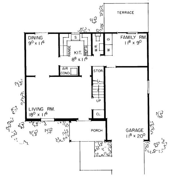 Dream House Plan - Country Floor Plan - Main Floor Plan #72-510
