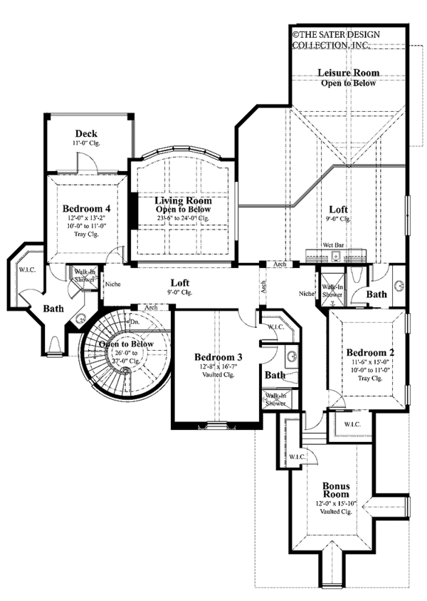 Architectural House Design - European Floor Plan - Upper Floor Plan #930-361