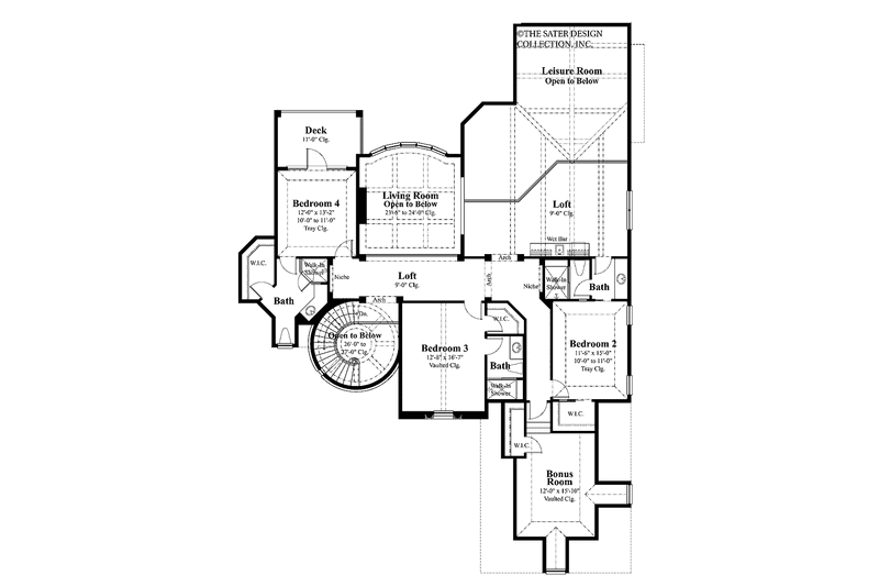 Home Plan - Floor Plan - Upper Floor for European House Plan #930-361 - 4 bed, 4.5 bath