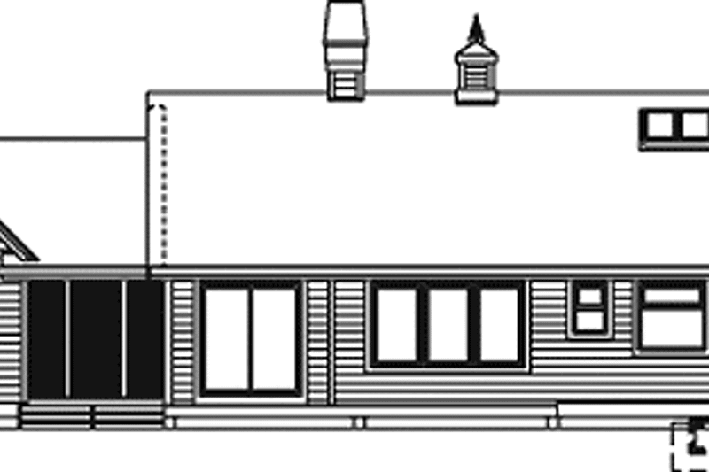 Dream House Plan - Exterior - Rear Elevation for Ranch House Plan #47-888 - 3 bed, 2 bath