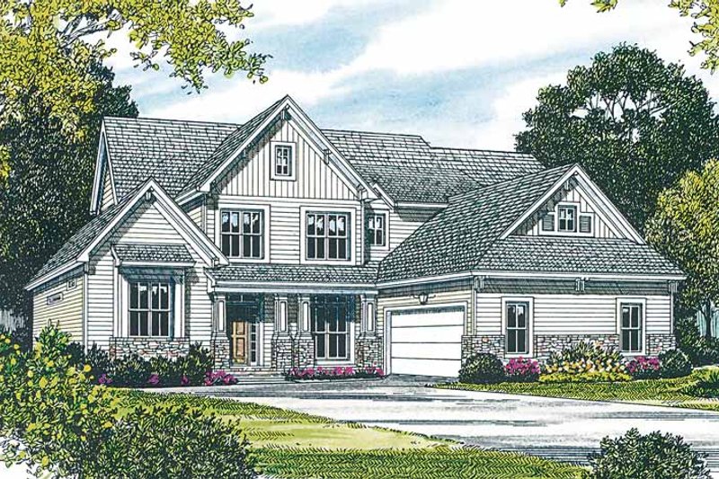 Home Plan - Craftsman Exterior - Front Elevation Plan #453-157