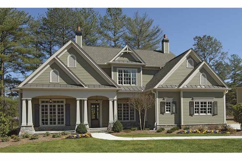 House Blueprint - Exterior - Front Elevation 3 for Craftsman House Plan #54-296 - 3 bed, 2.5 bath