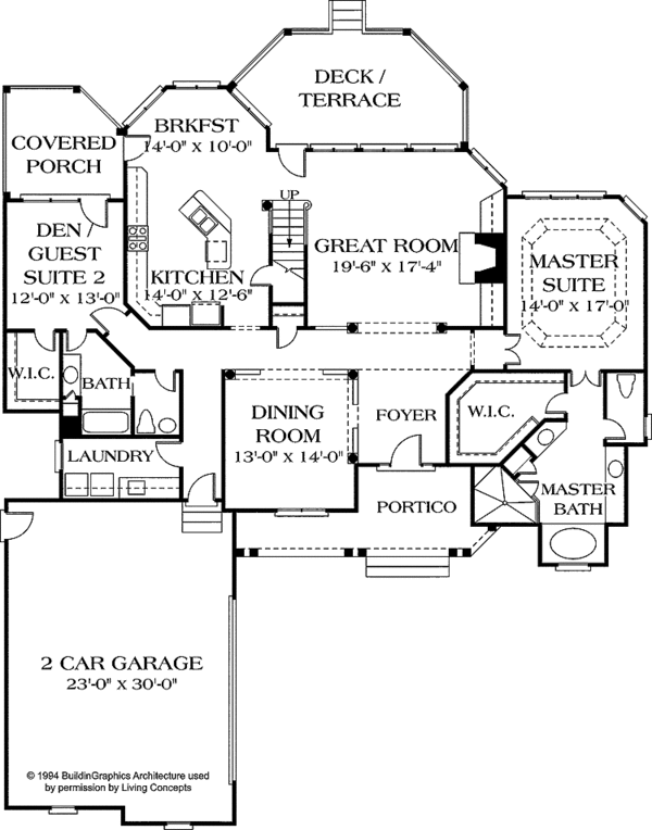 House Plan Design - Traditional Floor Plan - Main Floor Plan #453-99