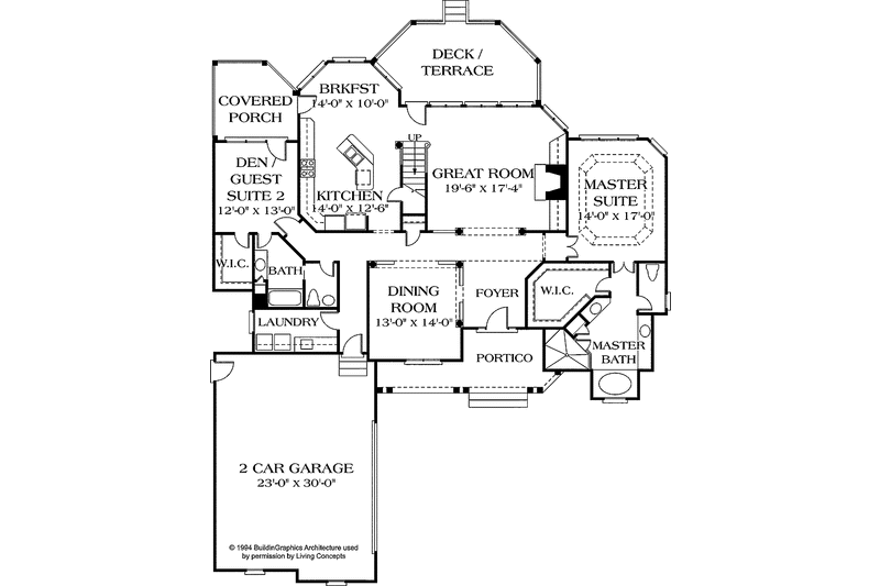 Dream House Plan - Floor Plan - Main Floor for Traditional House Plan #453-99 - 4 bed, 3 bath