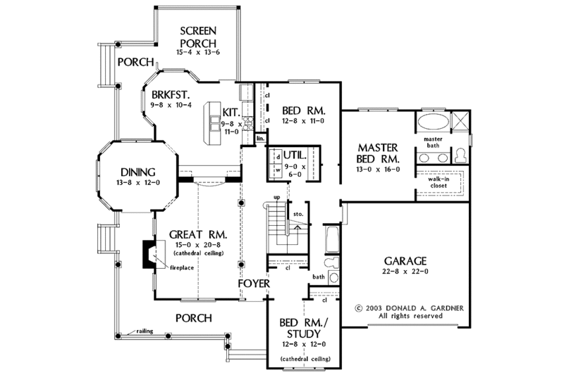 Home Plan - Floor Plan - Main Floor for Country House Plan #929-701 - 3 bed, 2 bath